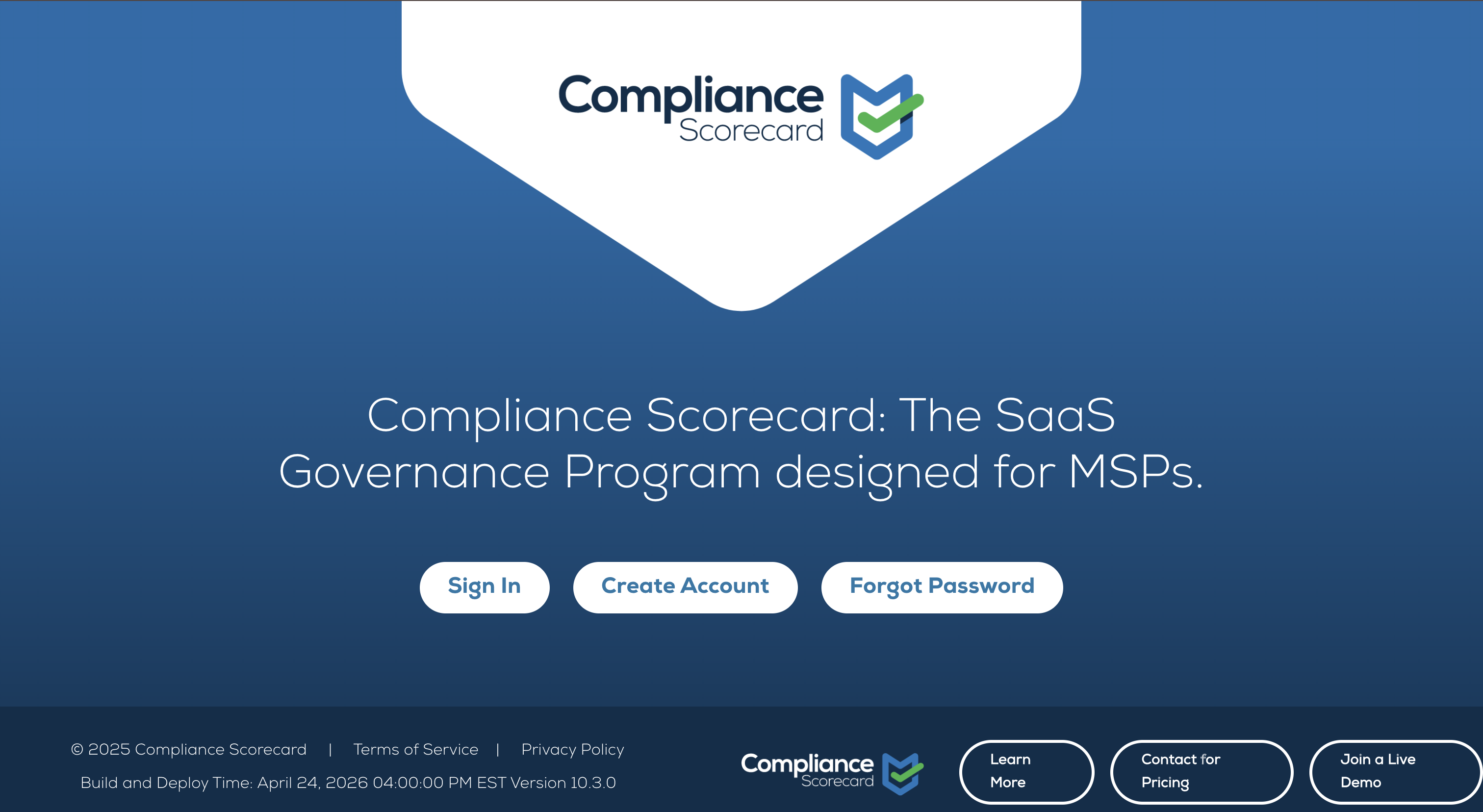 Compliance Scorecard — screenshot