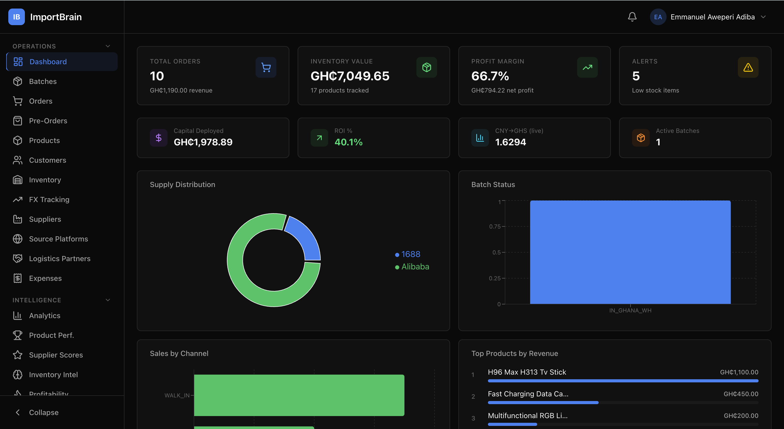 ImportBrain — screenshot